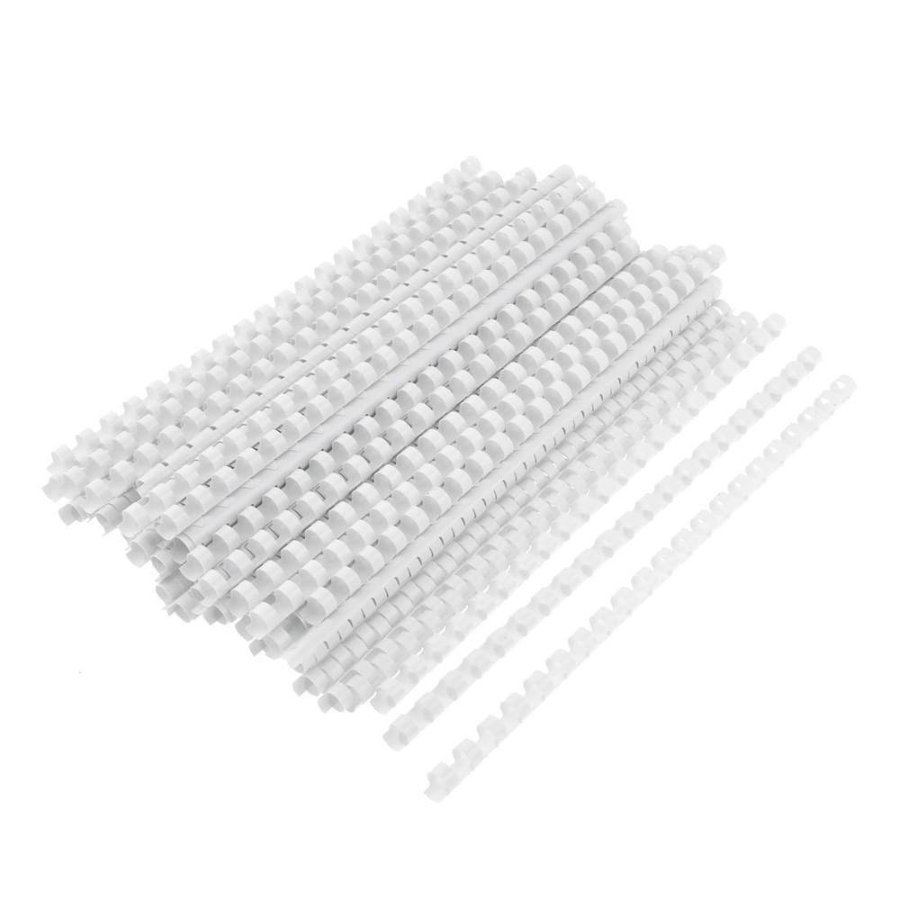 Spire de plastic Fellowes, 6 mm, 100 bucati/set, alb dacris.net imagine 2022 depozituldepapetarie.ro