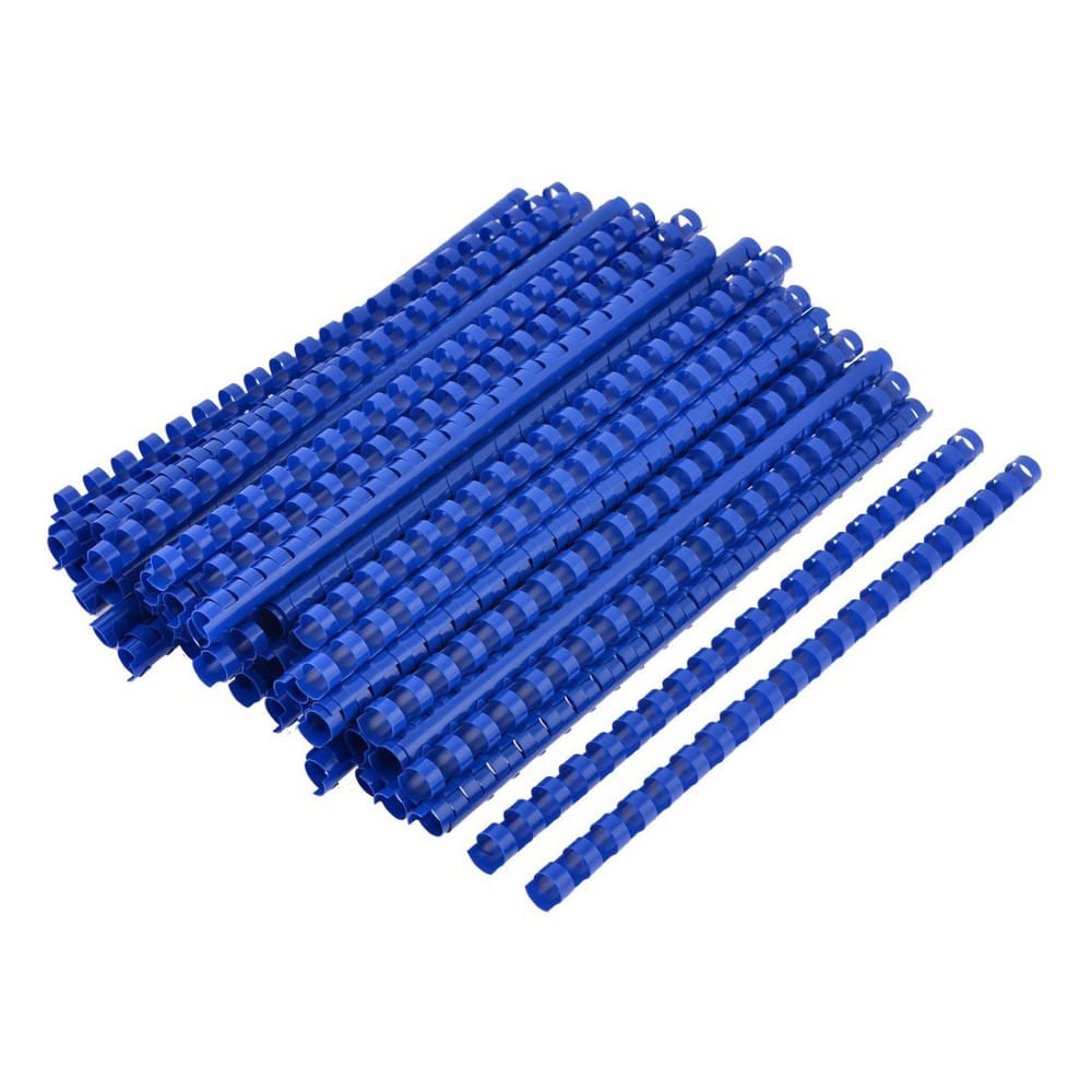 Spire de plastic Fellowes, 8 mm, 100 bucati/set, albastru