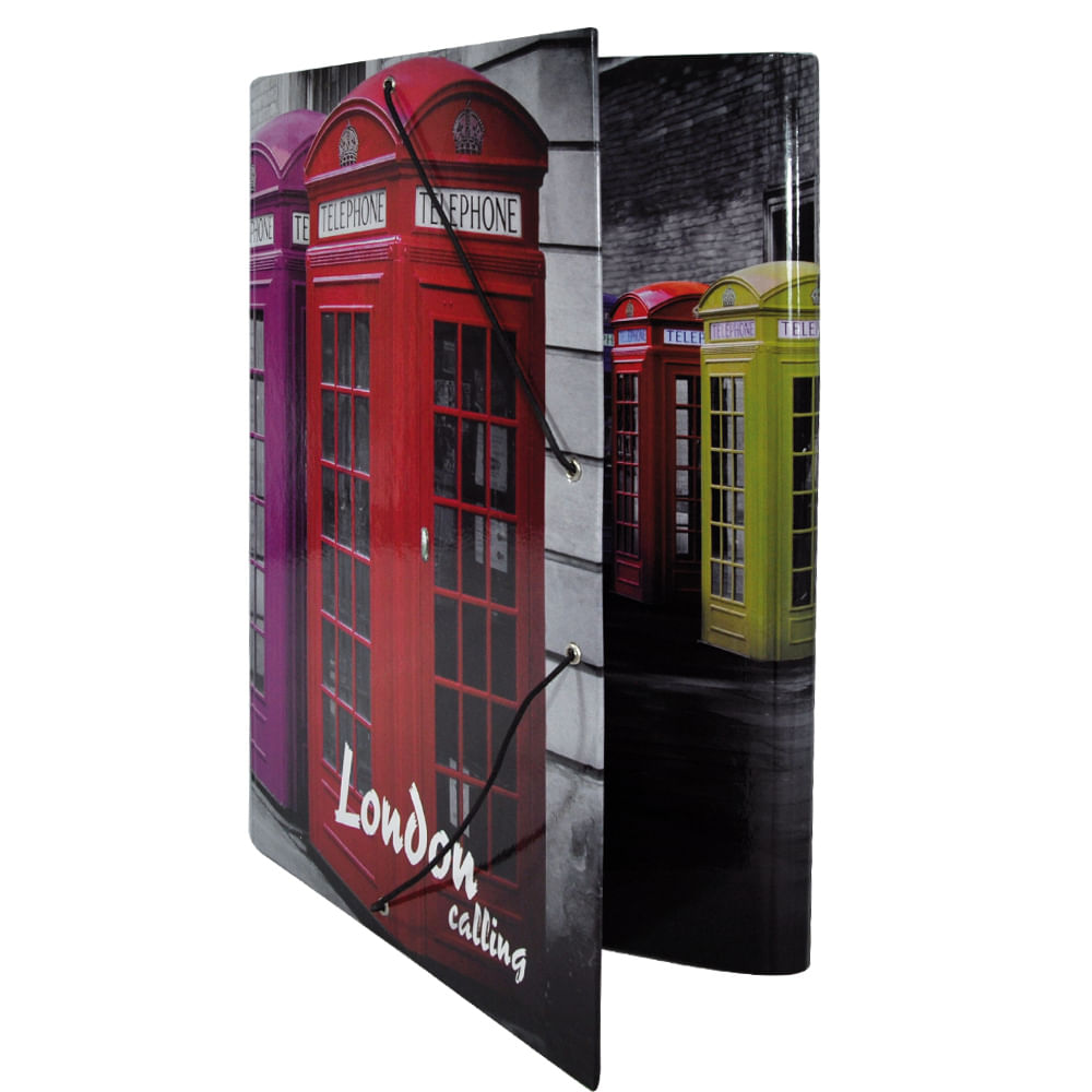 Mapa london city, inchidere cu elastic