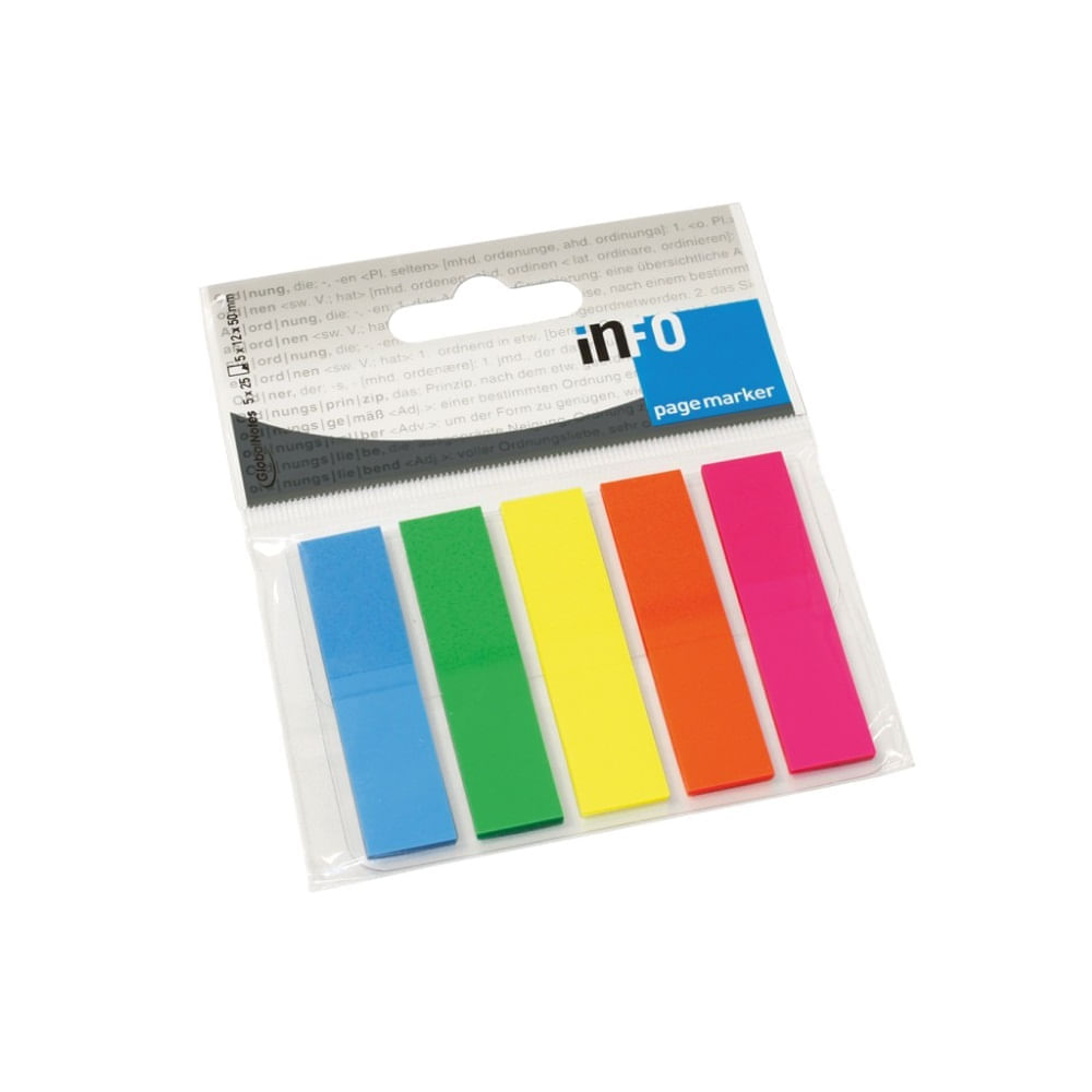 Notite adezive film Info Notes 12 x 44 mm 25 file