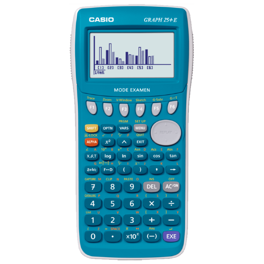 Calculator stiintific Casio Graph 25+E, 400 de functii, albastru Casio imagine 2022 cartile.ro