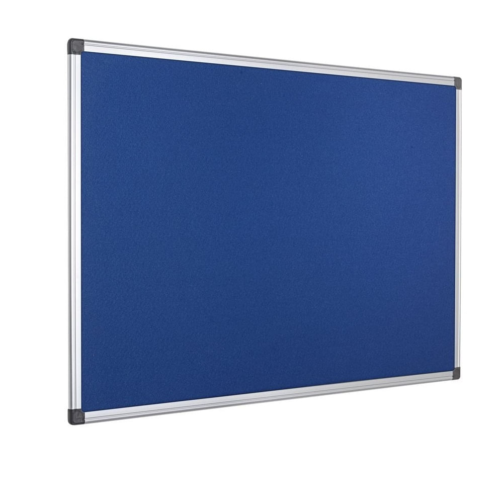 Panou textil Interpano, rama din aluminiu, 60 x 90 cm, albastru