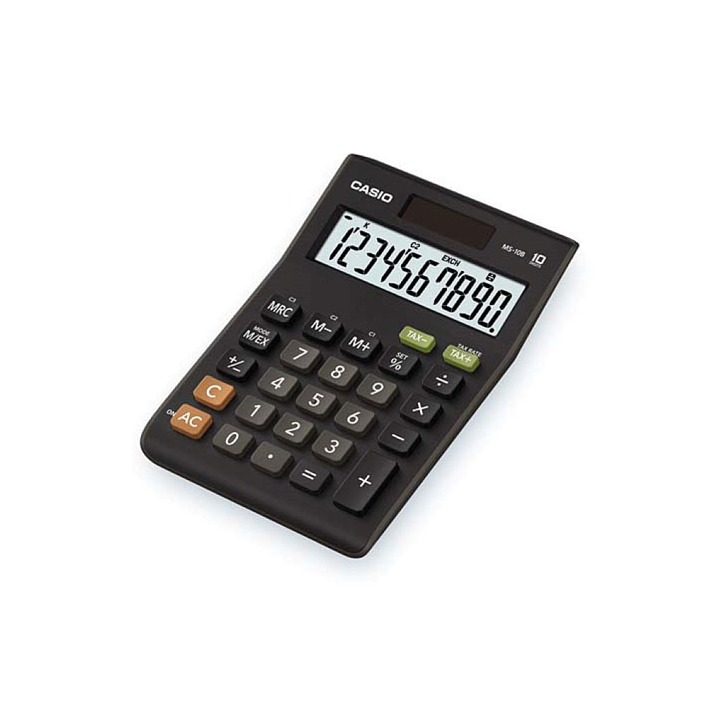 Calculator de birou Casio MS-10B, 10 digits, negru Casio imagine 2022 cartile.ro