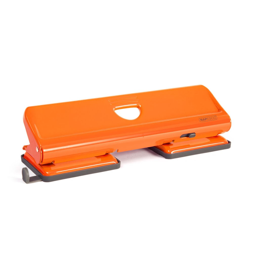 Perforator metalic Rapesco 720, cu 4 perforatii, 22 coli, portocaliu