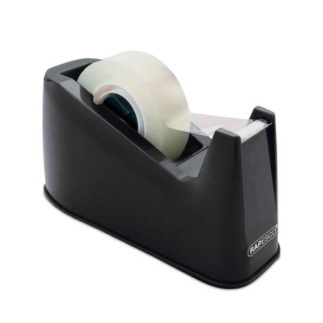 Dispenser pentru banda adeziva Rapesco 300 19 mm x 33 m negru Dispenser cu nisip pentru banda adeziva Rapesco 19 mm x 33 m negru