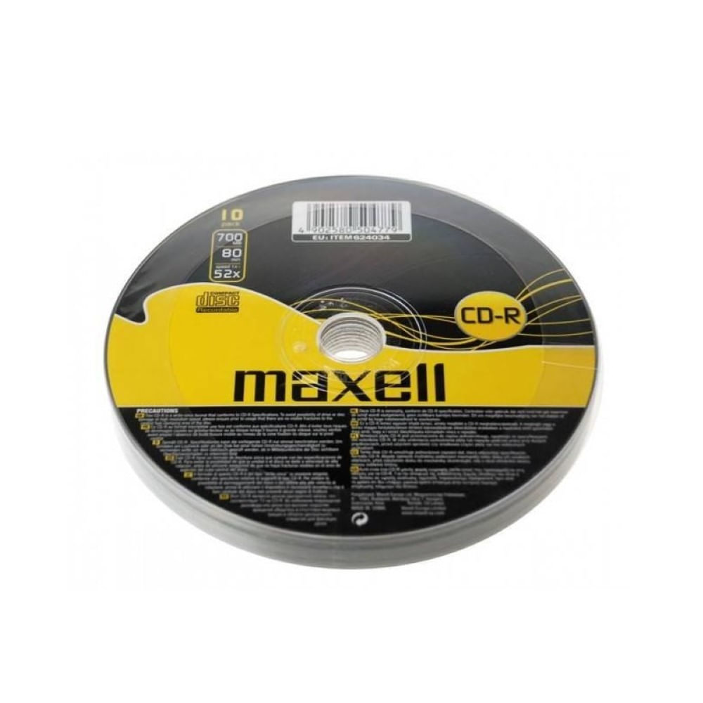 CD-R Maxell 700MB 52x 10 bucati/set dacris.net imagine 2022 depozituldepapetarie.ro