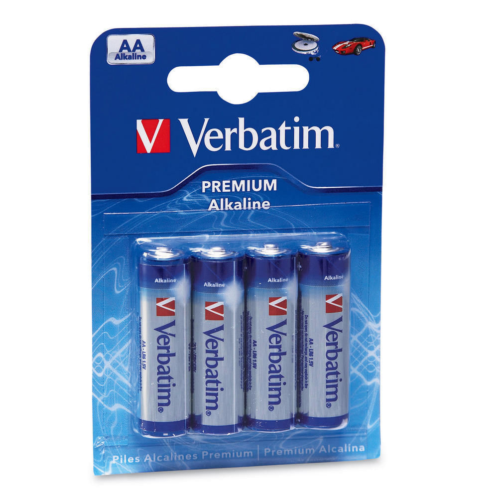 Baterii AA-LR6 Verbatim, Alkaline, 1.5v, 4 bucati/Set baterie alcalina verbatim 1.5v r6 aa 4buc/set 49921