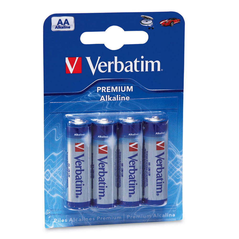 Baterii AA-LR6 Verbatim Alkaline 1.5v 4 bucati/Set baterie alcalina verbatim 1.5v r6 aa 4buc/set 49921