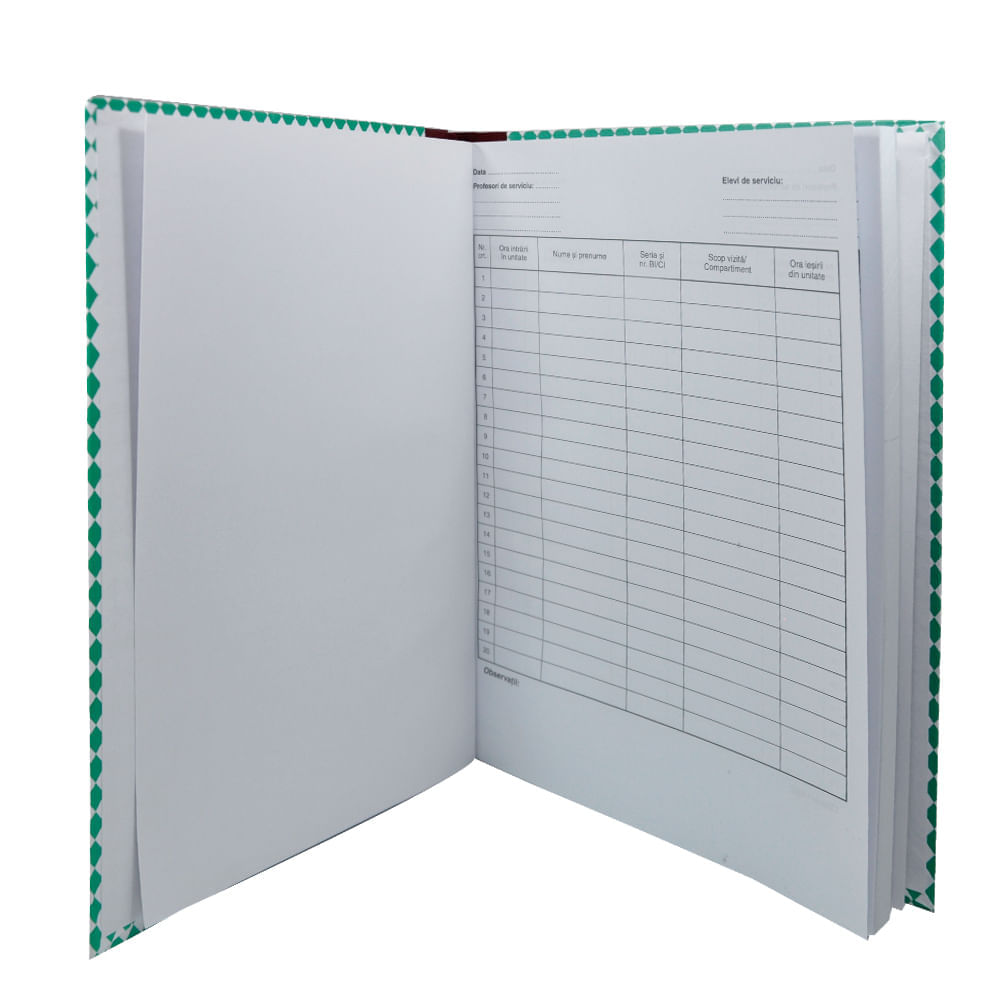 Registru elevului de serviciu pe scoala coperta carton