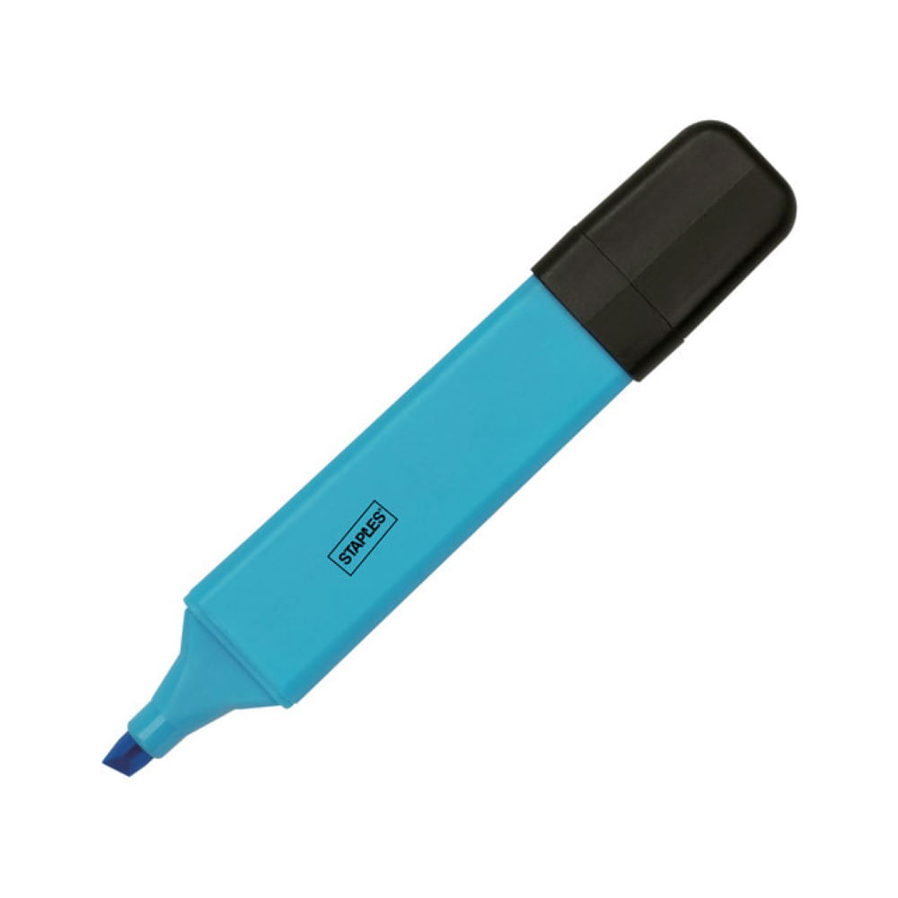 Textmarker Staples, fluorescent, 5 mm, albastru dacris.net imagine 2022