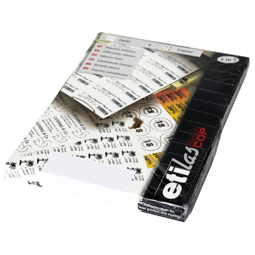 Etichete autoadezive Etilux Etilascop, 10/A4, 80 x 50.8 mm, alb, 100 coli/top dacris.net poza 2021