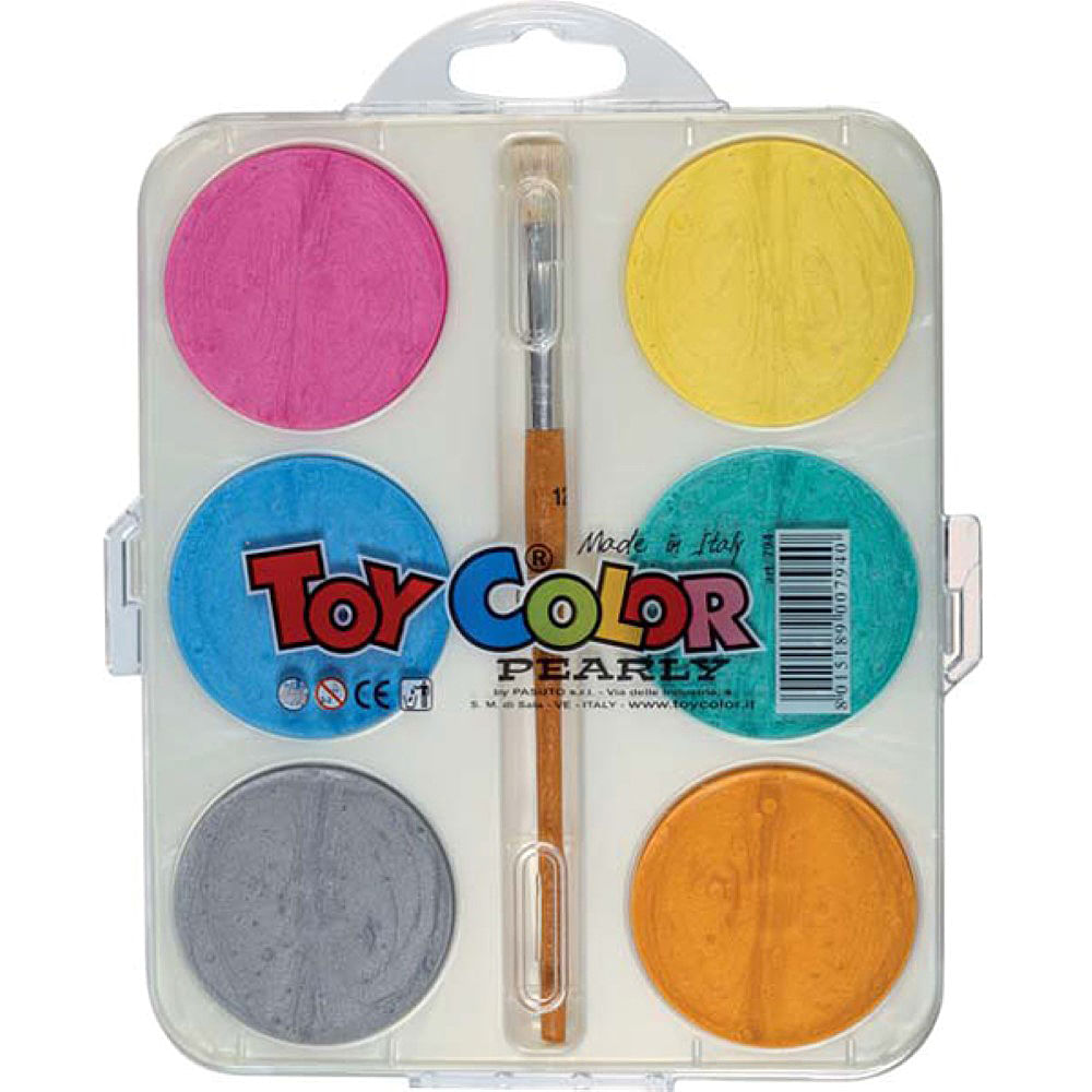 Acuarele perlate Toy Color, 6 culori dacris.net imagine 2022 cartile.ro