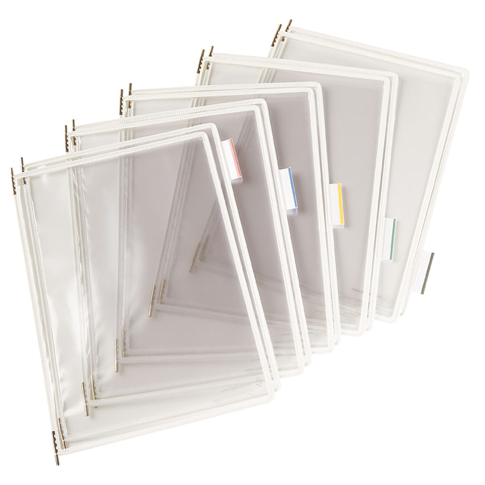 Folie pentru sistem de prezentare Tarifold A4 10 bucati/set alb