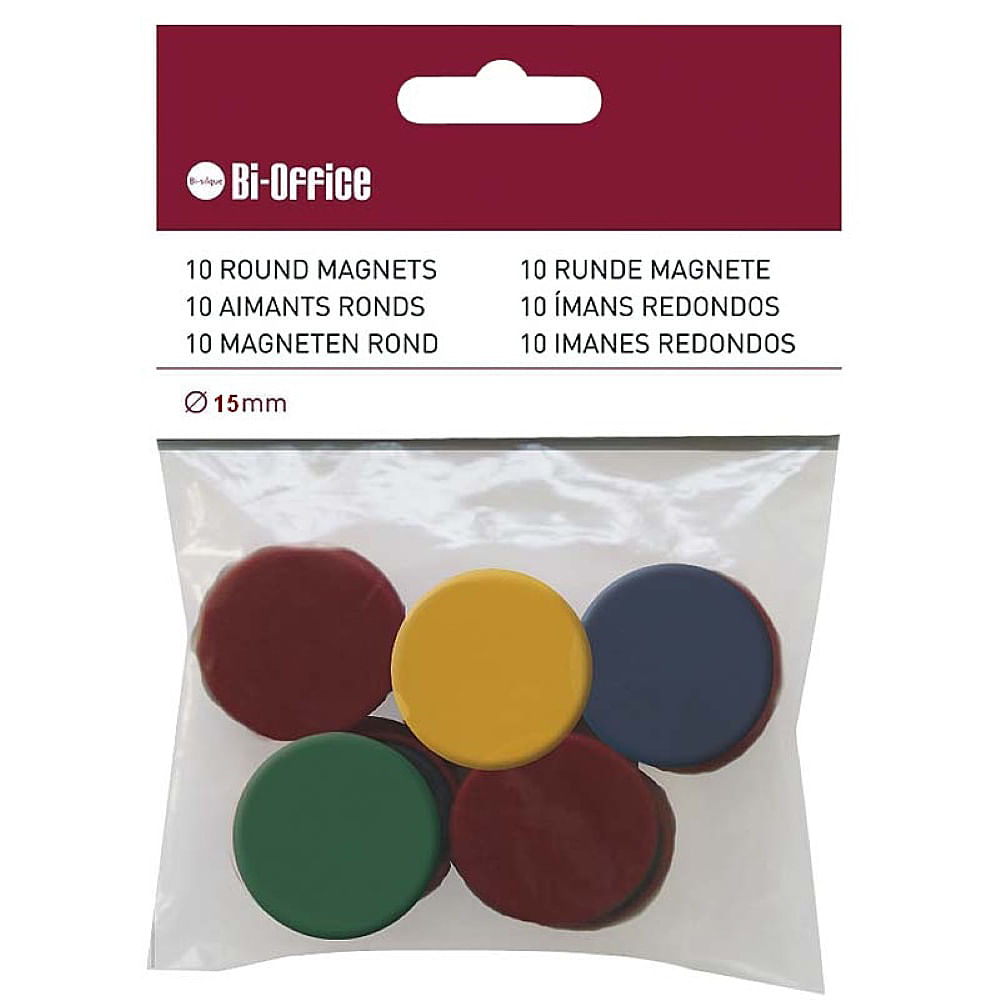 Magneti Bi-Silque, 10 bucati/set, diverse culori, 30 mm Bi-Silque