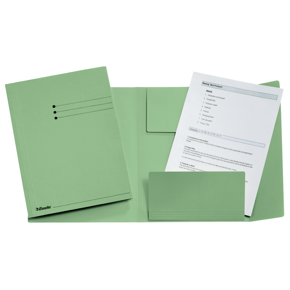 Dosar plic Esselte carton 3 clape verde deschis