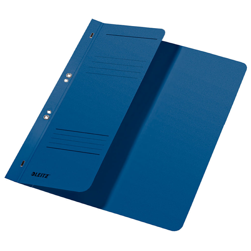 Dosar cu sina Leitz 1/2 carton A4 cu capse 170 coli albastru