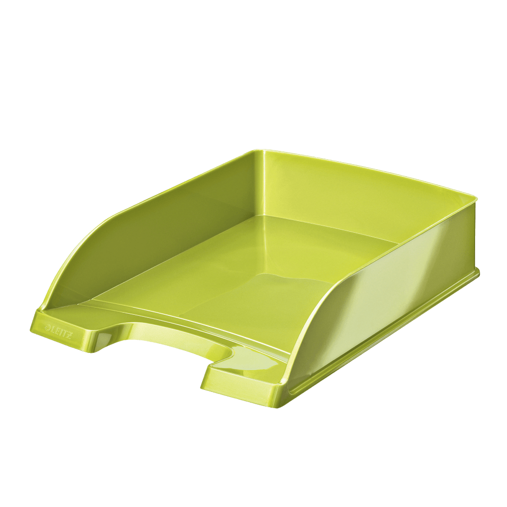 Tavita documente A4 suprapozabila plastic Leitz WOW verde metalizat