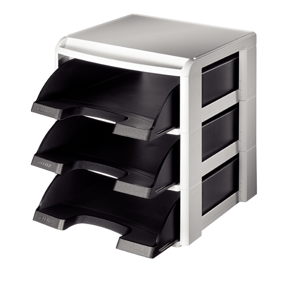 Suport documente cu 3 tavite negru Leitz Plus