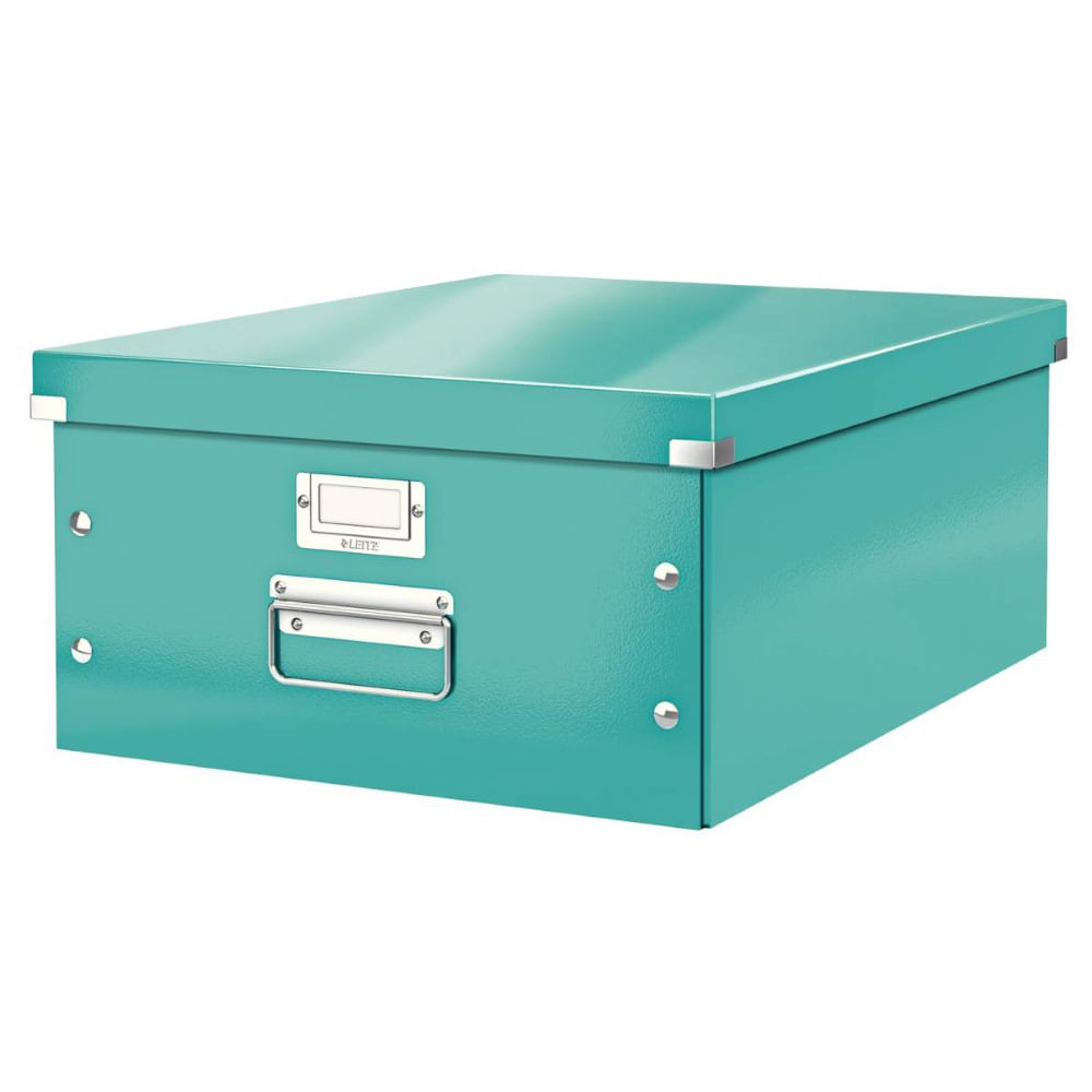 Cutie leitz click & store, mare, turcoaz
