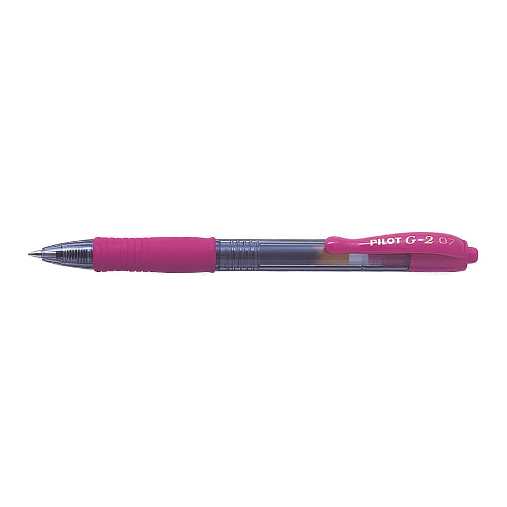 Roller cu gel Pilot G-2 diverse culori 0.7 mm cu click roz
