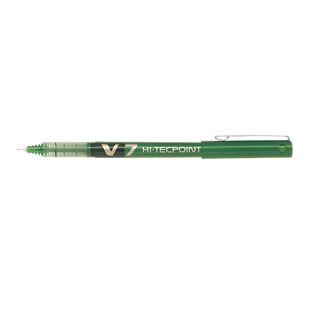 Roller cu cerneala Pilot V7 Hi-Tecpoint diverse culori 0.7 mm cu capac Roller cu cerneala Pilot V7 Hi-Tecpoint diverse culori 0.7 mm cu capac verde