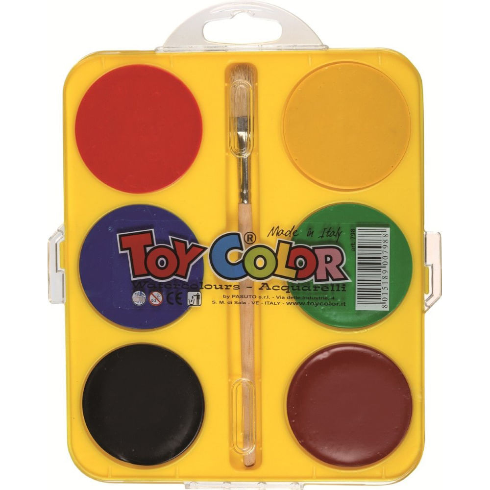 Acuarele Toy Color Jumbo, 6 culori dacris.net imagine 2022 depozituldepapetarie.ro