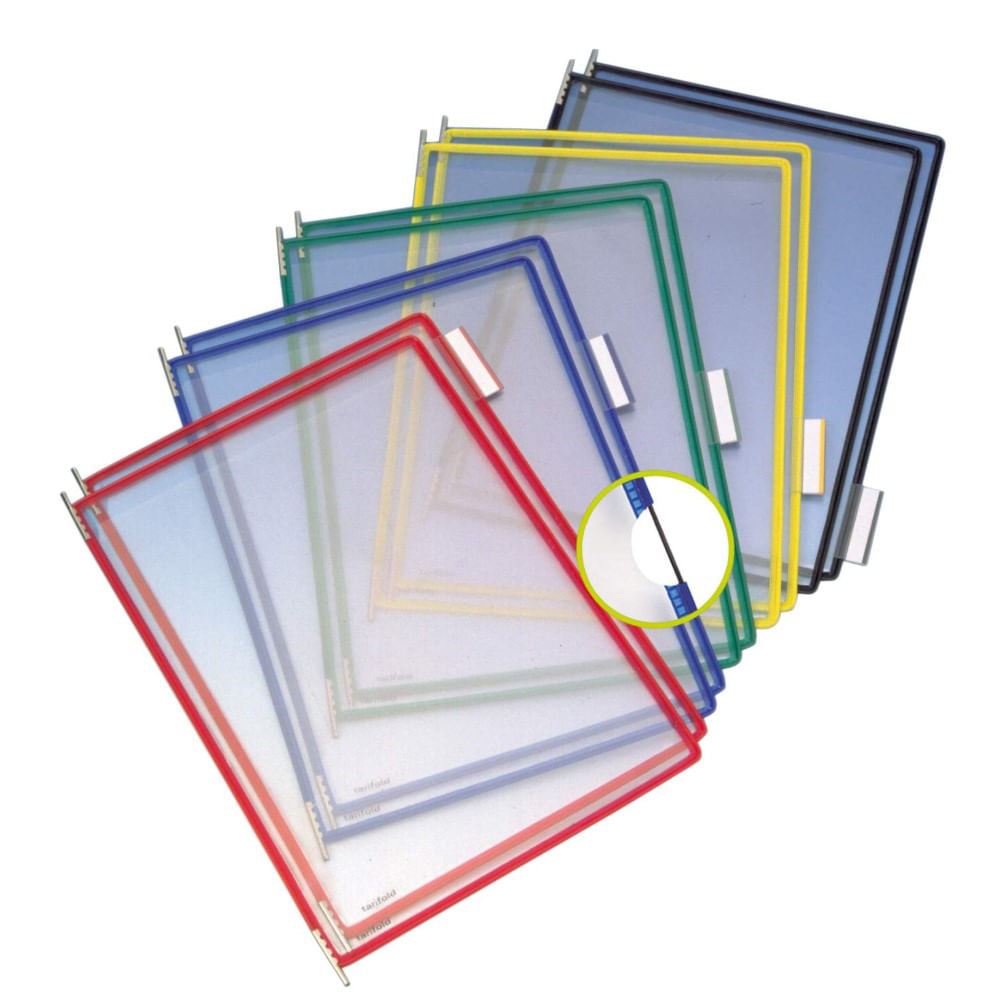 Folie pentru sistem de prezentare tarifold a4, 10 bucati/set, diverse culori