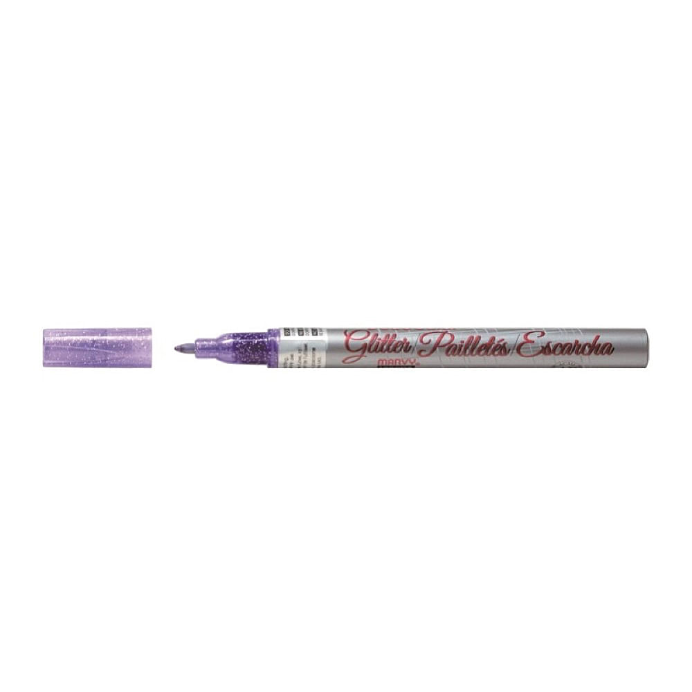 Marker Uchida DecoColor Glitter varf rotund 1.0 mm violet