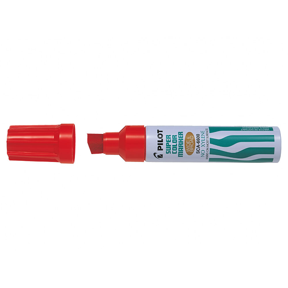 Marker permanent pilot jumbo, varf tesit, 12.5 mm, rosu
