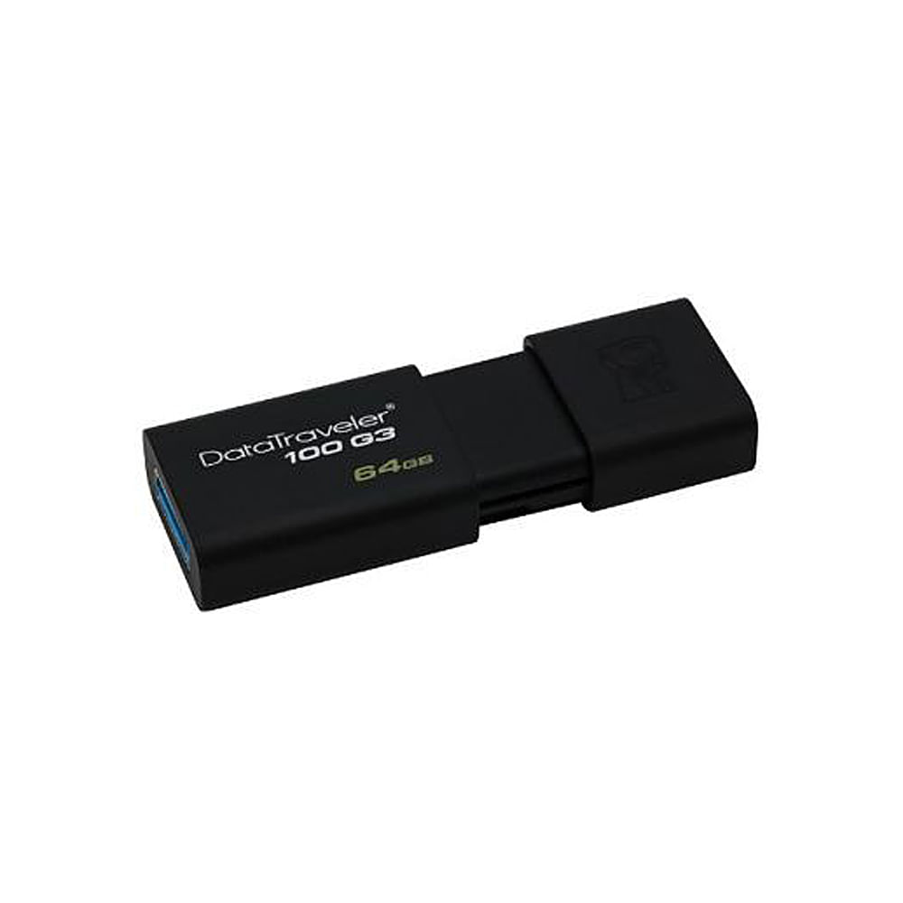 USB Flash Drive Kingston 64 GB DataTraveler D100G3, USB 3.0, black dacris.net imagine 2022 cartile.ro