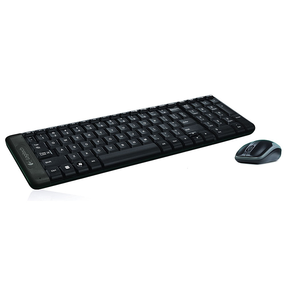 Kit tastatura si mouse wireless Logitech MK220, negru dacris.net poza 2021