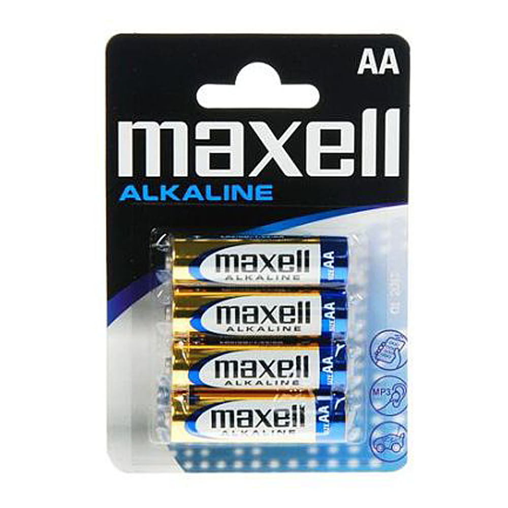 Baterii AA LR6 Maxell, Alkaline, 1.5V, 4 bucati/Set Baterii alcalina Maxell, 1.5V, LR6 AA, 4 bucati/set dacris.net imagine 2022 cartile.ro