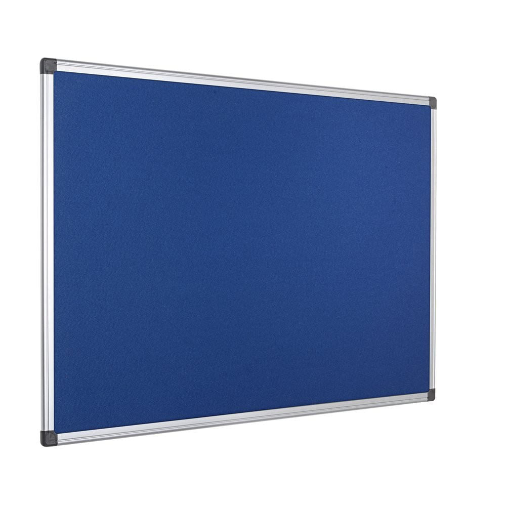 Panou textil Bi-Silque, rama din aluminiu, 60 x 90 cm, albastru Bi-Silque