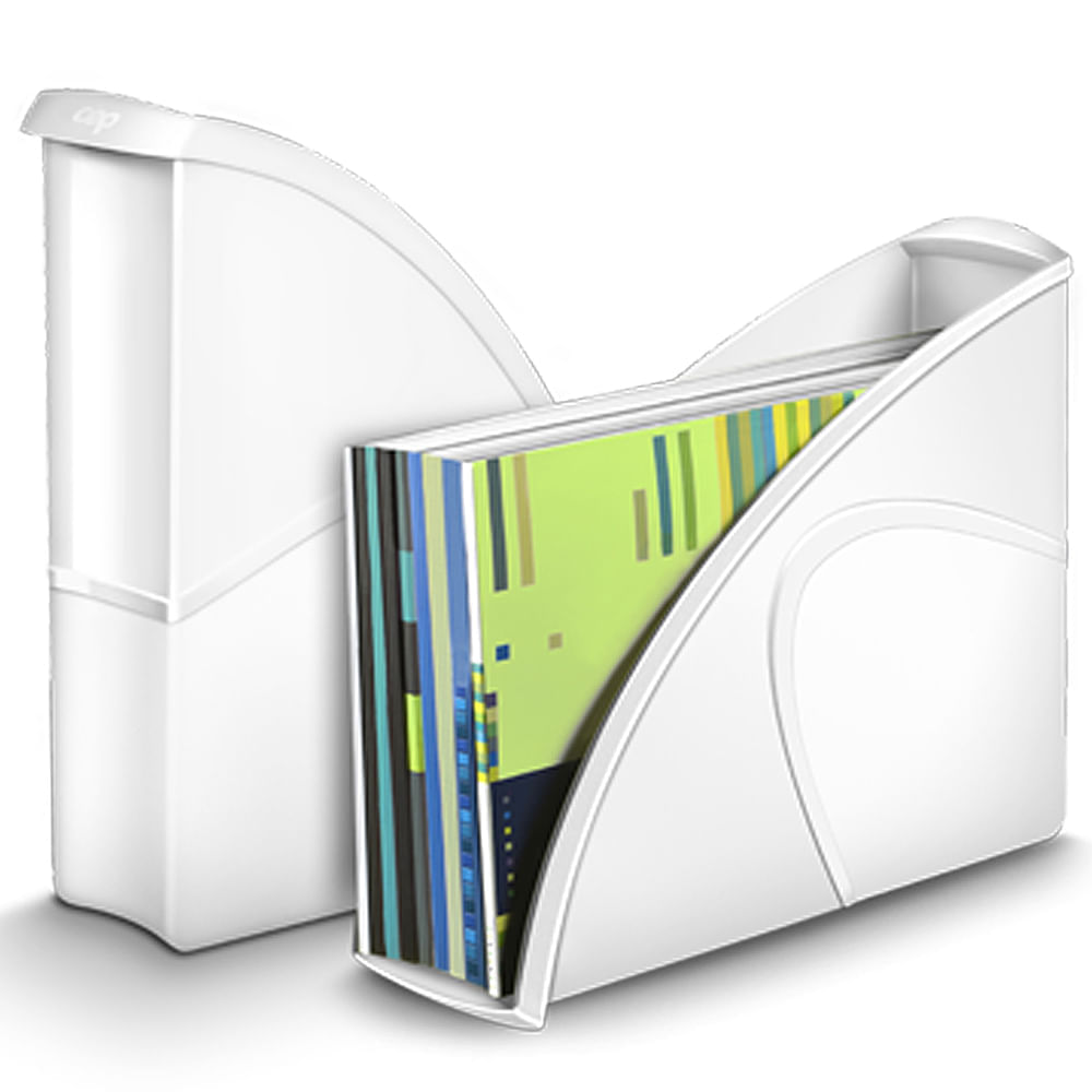 Suport documente vertical polistiren CEP diverse culori alb