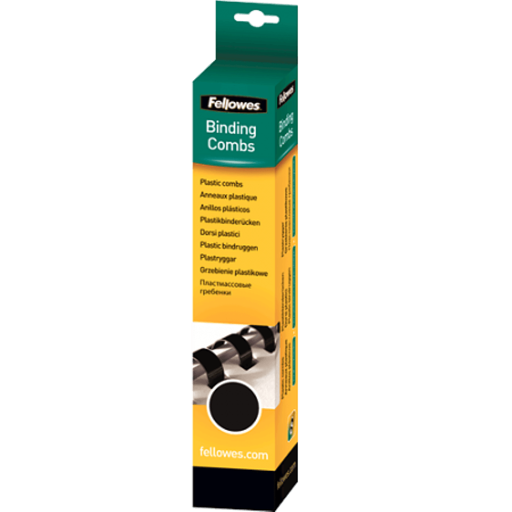 Spire de plastic Fellowes 10 mm 100 bucati/set negru