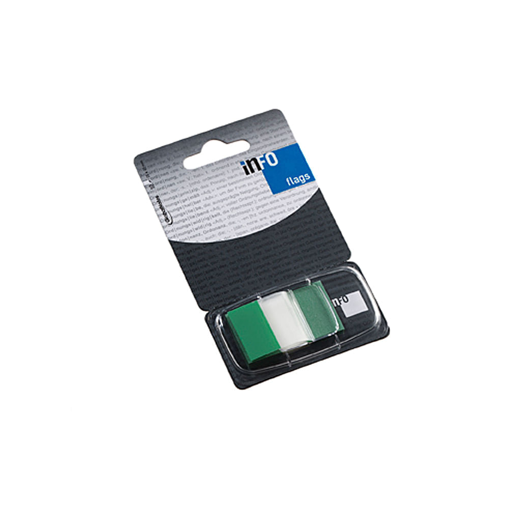 Index adeziv Info Flags 25 x 43 mm verde