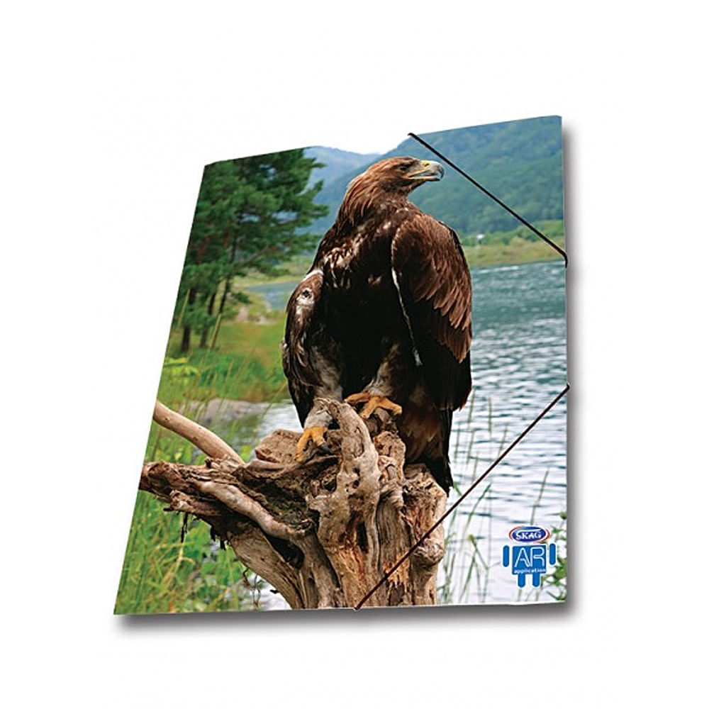 Mapa AR carton cu elastic Skag, 25 x 35 wild animals, vultur
