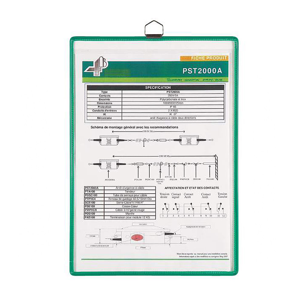 Buzunar de prezentare Tarifold Hanging A4 vertical 5 bucati/set alb