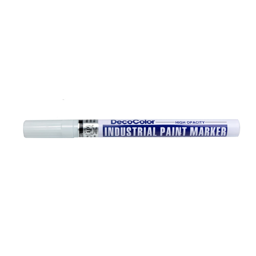 Marker cu vopsea uchida fine 221, varf rotund, 1.4 mm, alb