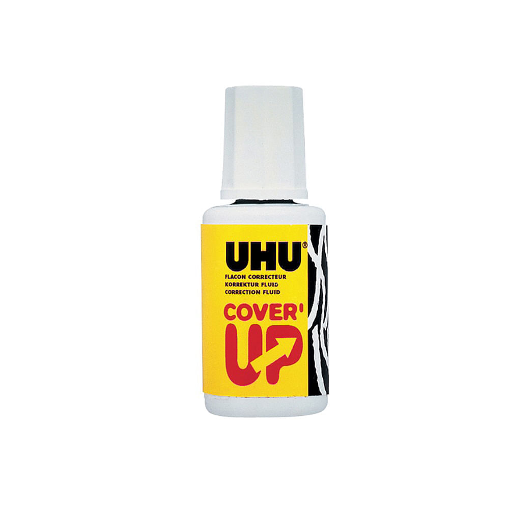 Pasta corectoare UHU pe baza de solvent 20 ml cu aplicator pensula