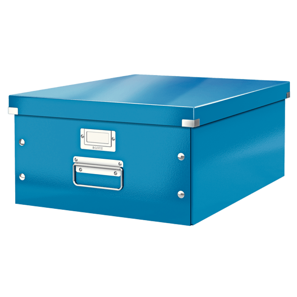 Cutie leitz click & store, mare, albastru