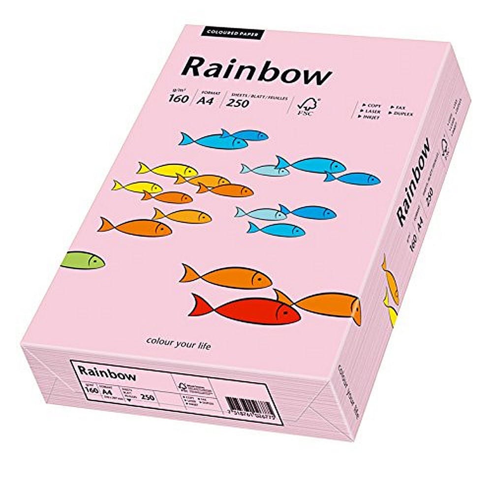 Carton A4 Rainbow 160 g/mp 250 coli/top roz pastel dacris.net imagine 2022 depozituldepapetarie.ro