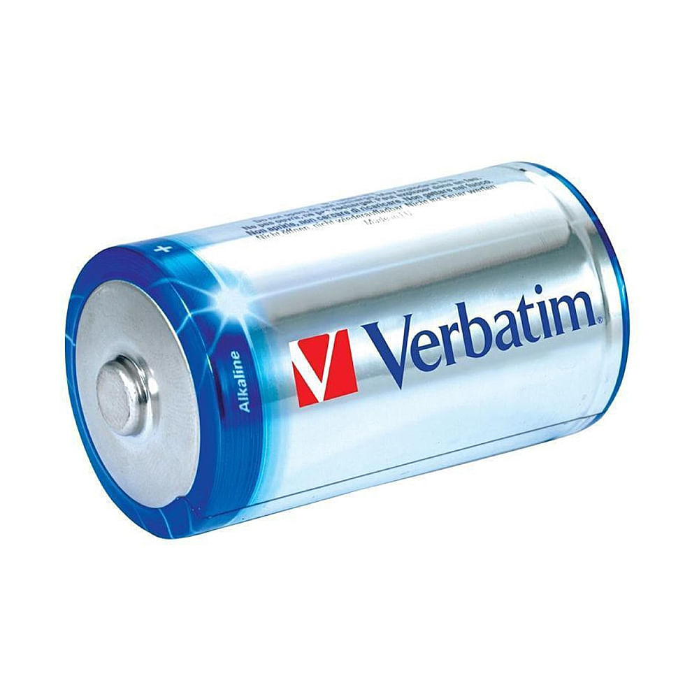 Baterii R14 C Verbatim Alkaline, 1.5V, 2bucati/Set Baterie alcalina Verbatim, 1.5V R14, 2 bucati/set