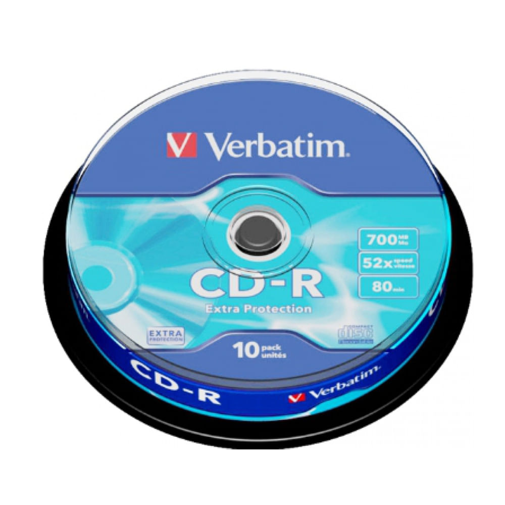 CD-R 700 MB Verbatim, 10 bucati/set dacris.net imagine 2022 cartile.ro