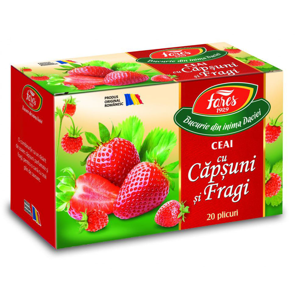 Ceai Fares Capsuni si Fragi 20 plicuri/cutie Ceai Fares Capsuni si Fragi 20 plicuri/cutie