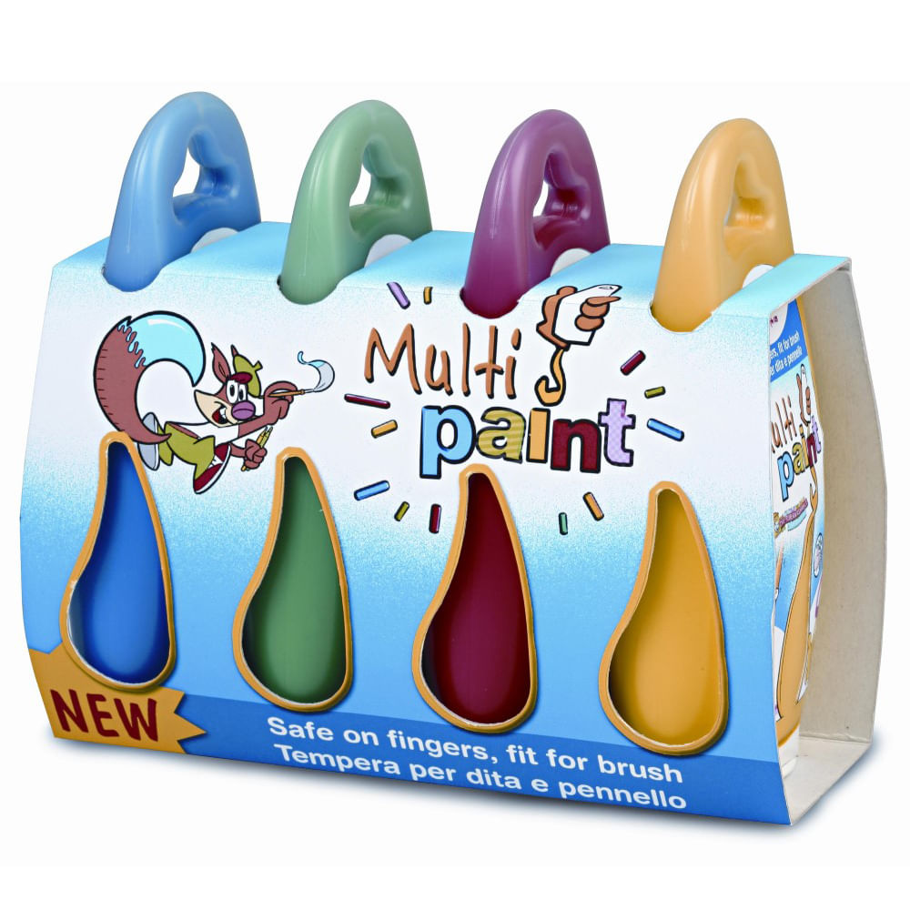 Tempera Toy Color multipaint, 150 ml, 4 bucati