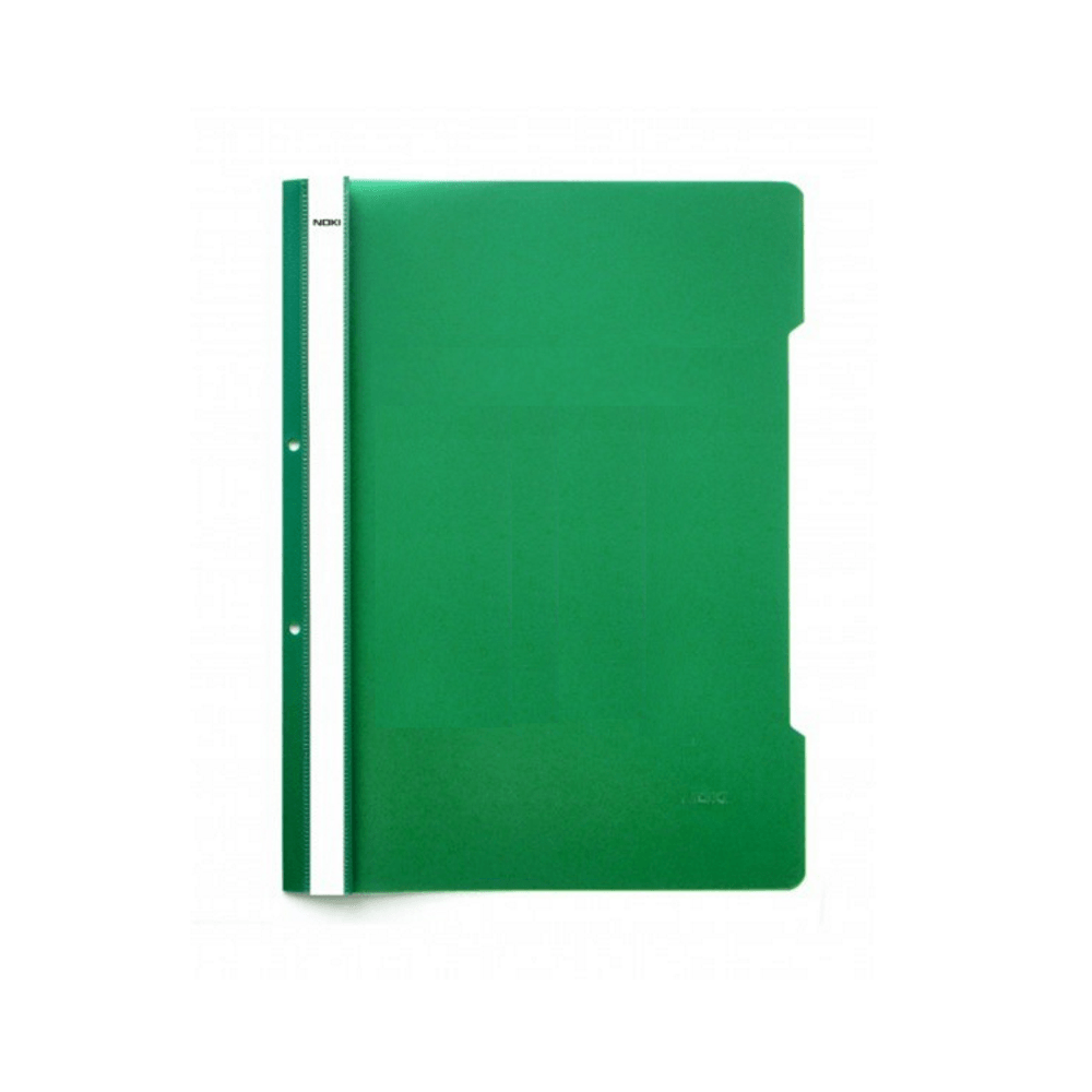 Dosar de plastic noki, cu sina si perforatii, verde