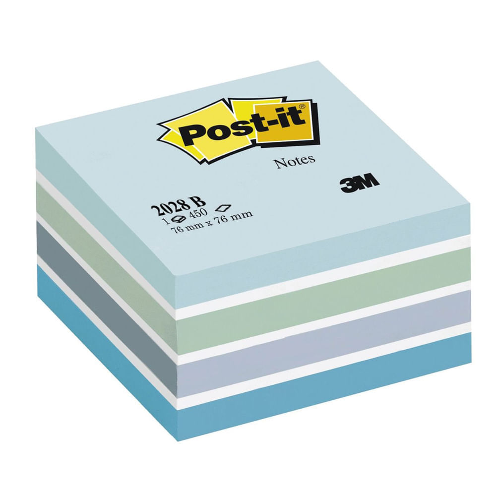 gc   compix   it   service Cub notite adezive Post-it  Aquarelle 76mm x 76mm 450 file/bucata Notite adezive Post-It Aquarelle 450 file albastru