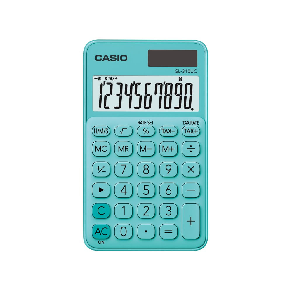 Calculator portabil 10 digits Casio SL-310UC verde Casio imagine 2022 depozituldepapetarie.ro