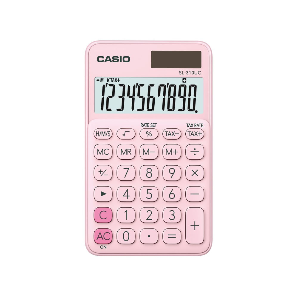 Calculator portabil Casio SL-310UC, 10 digits, roz Casio imagine 2022 depozituldepapetarie.ro